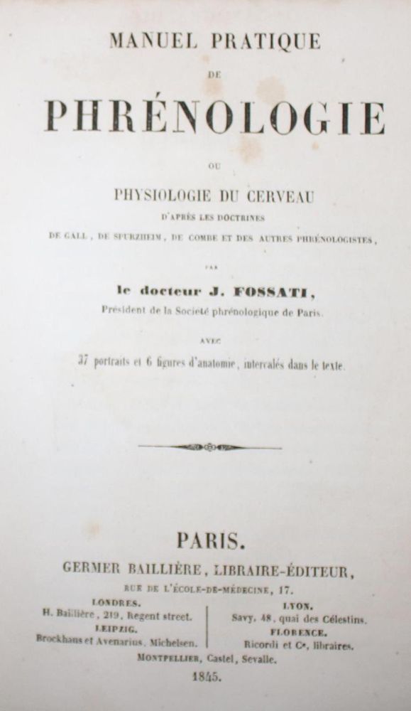 Große Abbildung Nr.1: 134-1441 Fossati,G.A.L.: (Medizin, Phrenologie)