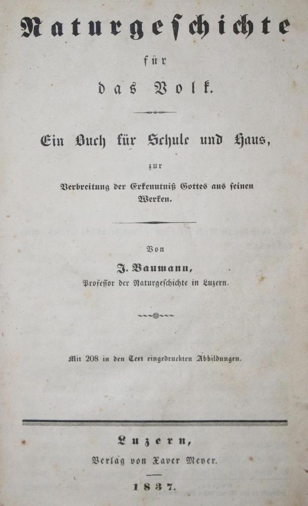 Große Abbildung Nr.1: 134-1510 Baumann,J.: (Verschiedene Gebiete - Varia)