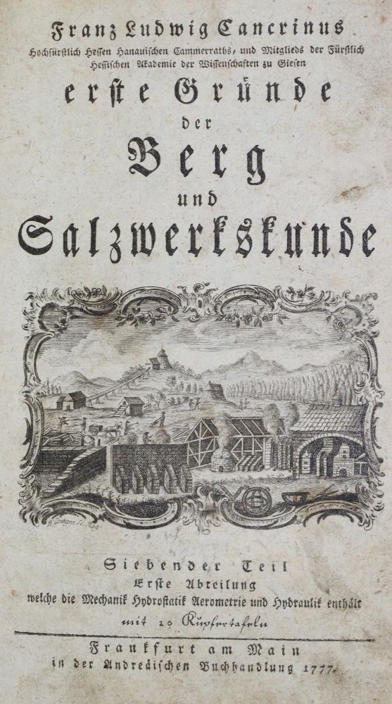 Große Abbildung Nr.1: 134-1513 Cancrin,F.L.: (Verschiedene Gebiete - Varia, Bergbau)