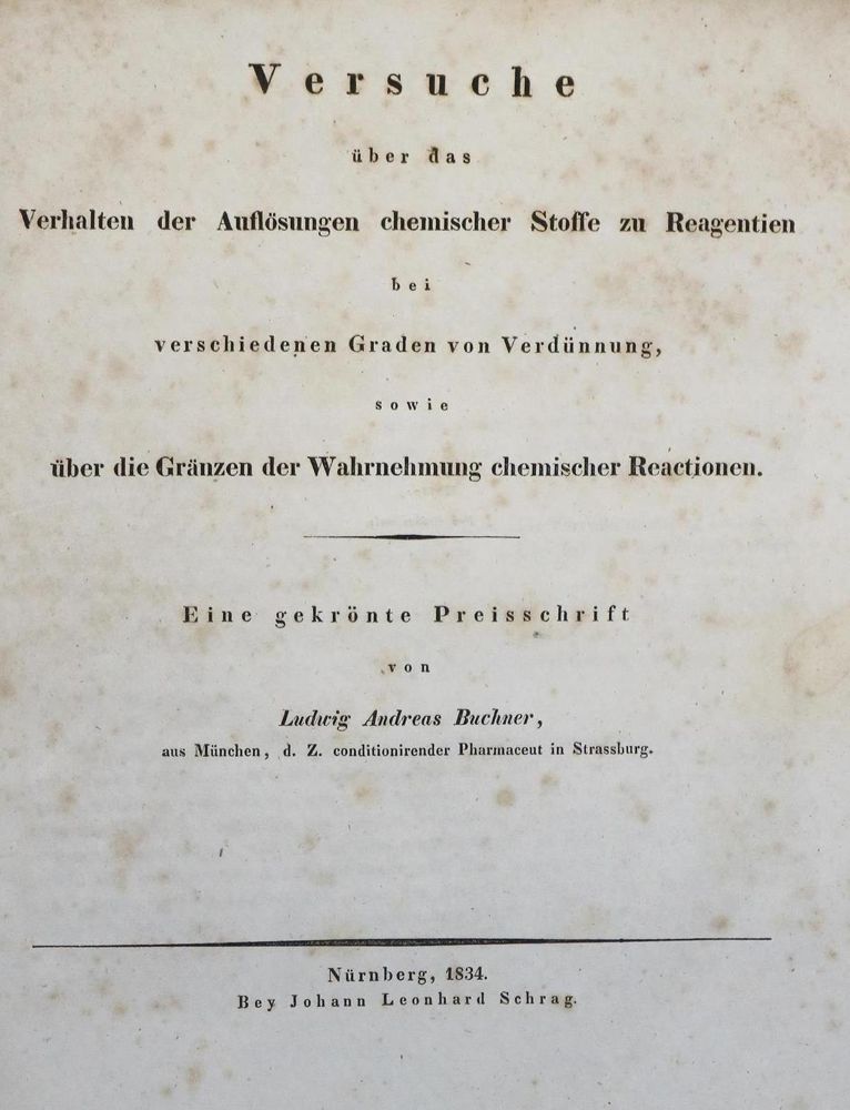 Große Abbildung Nr.1: 134-1518 Buchner,L.A.: (Verschiedene Gebiete - Varia, Chemie)