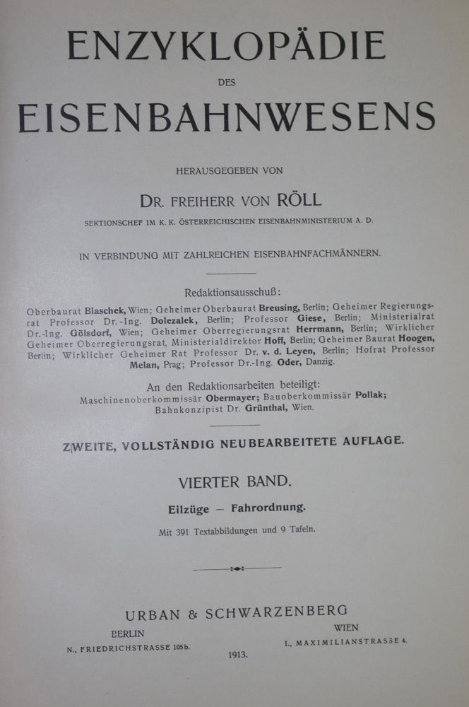 Große Abbildung Nr.1: 134-1530 Röll,F.v.: (Verschiedene Gebiete - Varia, Eisenbahn)