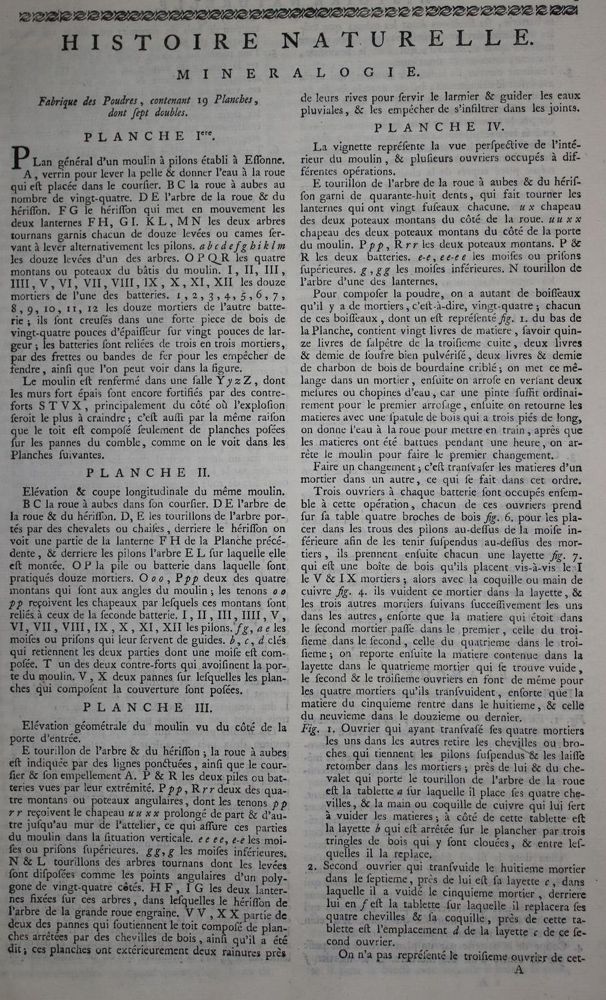 Große Abbildung Nr.1: 134-1538 (Diderot und d'Alembert).: (Verschiedene Gebiete - Varia, Geologie - Mineralogie u. Paläontologie)
