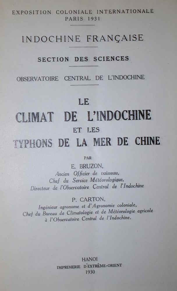 Große Abbildung Nr.1: 134-1563 Bruzon,E. u. P.Carton.: (Verschiedene Gebiete - Varia, Meteorologie)