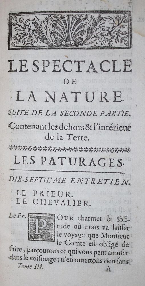 Große Abbildung Nr.1: 134-1573 (Pluche,N.A.).: (Verschiedene Gebiete - Varia)