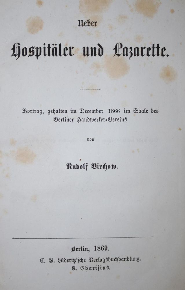 Große Abbildung Nr.1: 134-1586 Virchow,R. u. F.v.Holtzendorff (Hrsg.).: (Verschiedene Gebiete - Varia)