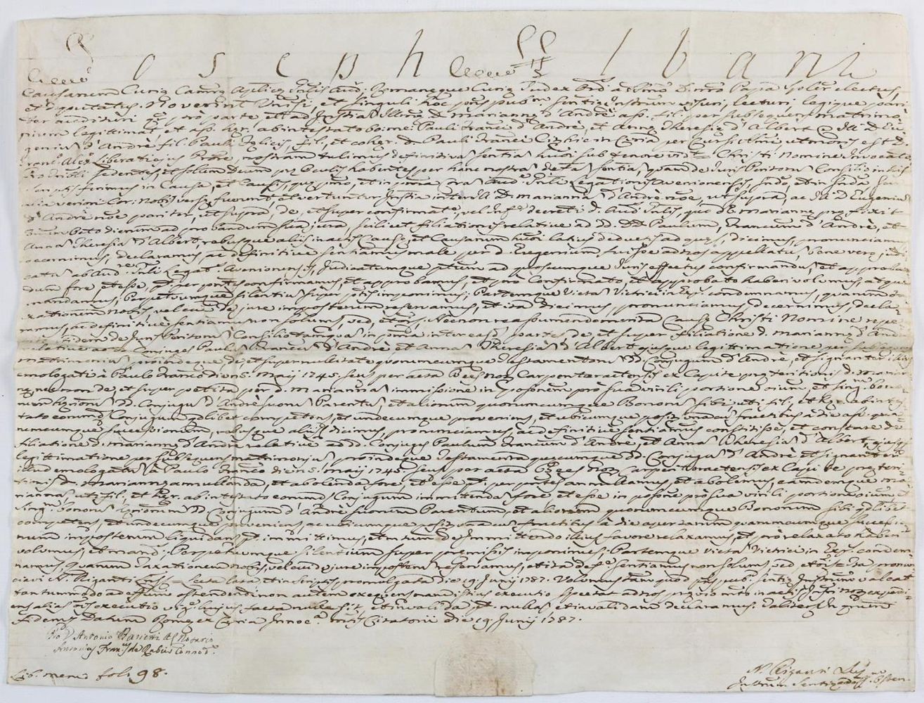 Große Abbildung Nr.1: 134-159 Notariatsinstrument.: (Handschriften)