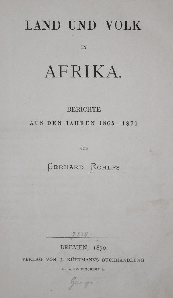 Große Abbildung Nr.1: 134-1608 Rohlfs,G.: (Afrika)