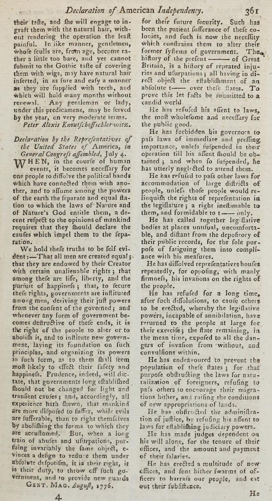 Große Abbildung Nr.1: 134-1622 Gentleman's Magazine, The,: (Amerika)