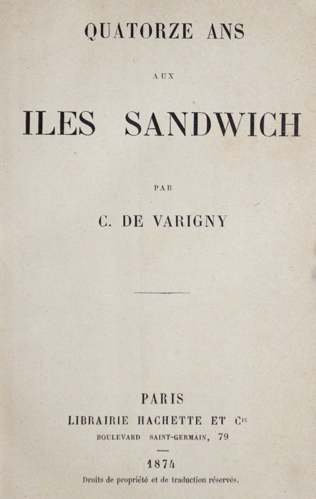 Große Abbildung Nr.3: 134-1625 Varigny, C.de.: (Amerika, Hawaii)