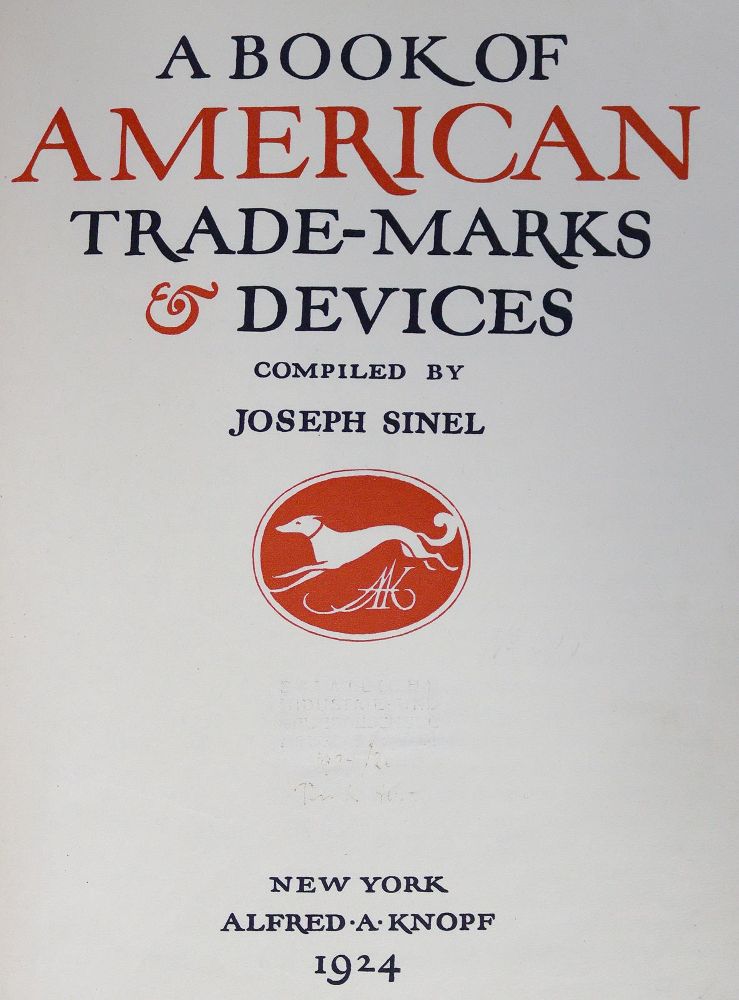 Große Abbildung Nr.1: 134-1632 Sinel,J.: (Amerika, Werbung, Trade-Marks)
