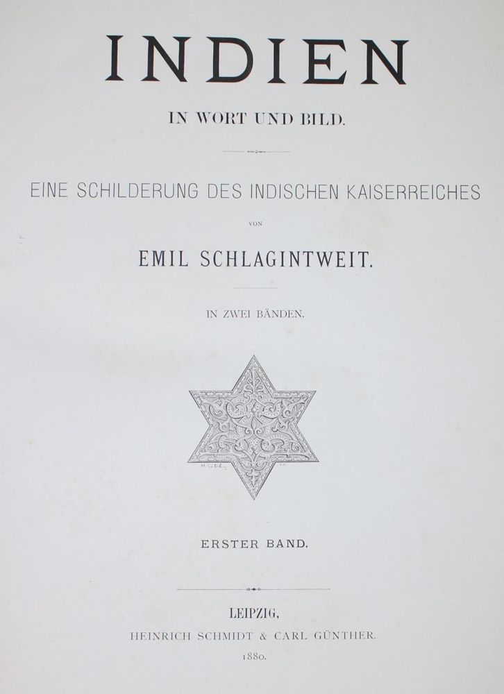 Große Abbildung Nr.1: 134-1657 Schlagintweit,E.: (Asien, Indien)
