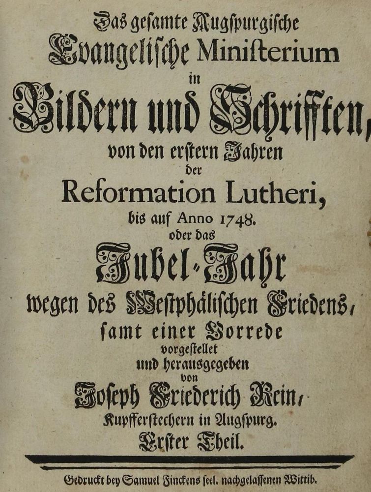 Große Abbildung Nr.2: 134-1682 Rein,J.F.: (Deutschland, Augsburg, Portrait)