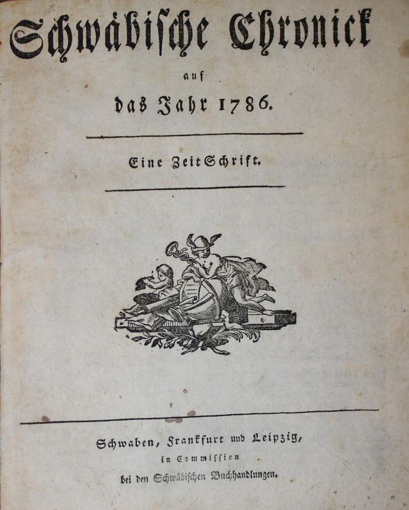 Große Abbildung Nr.1: 134-1694 Schwäbische Chronick: (Deutschland, Baden-Württemberg)