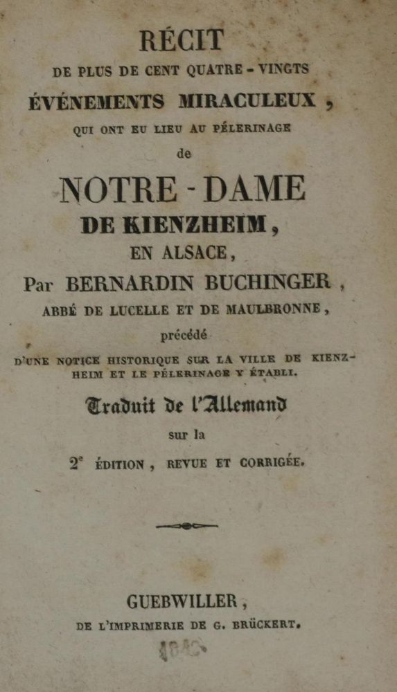Große Abbildung Nr.1: 134-1714 Buchinger,B.: (Deutschland, Elsass, Kienzheim)
