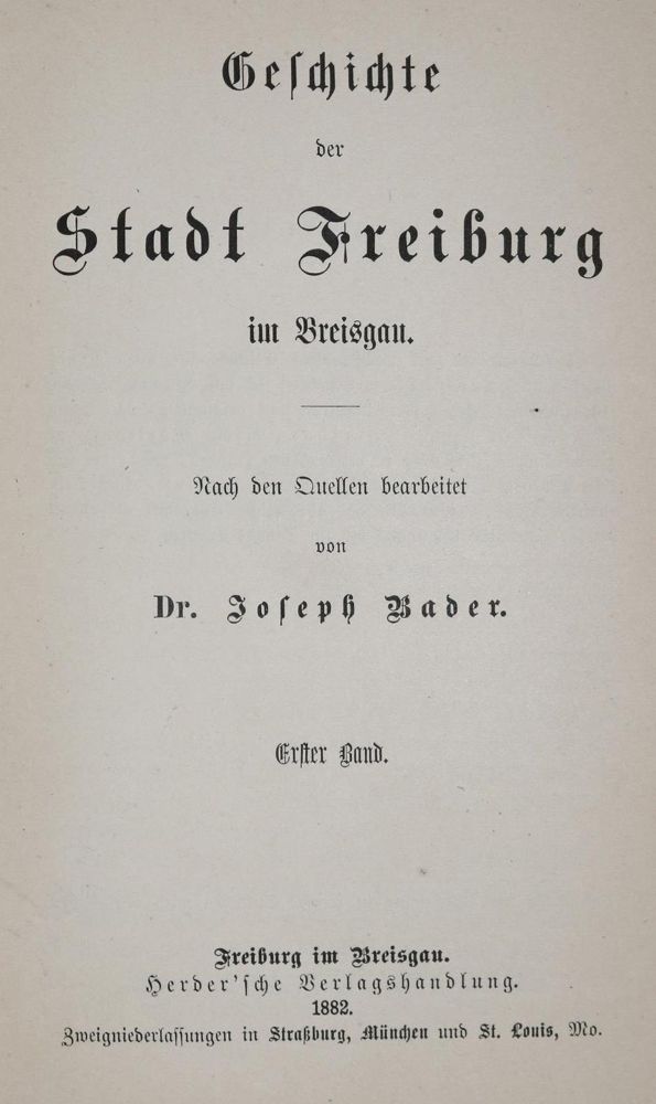Große Abbildung Nr.1: 134-1728 Bader,J.: (Deutschland, Freiburg)