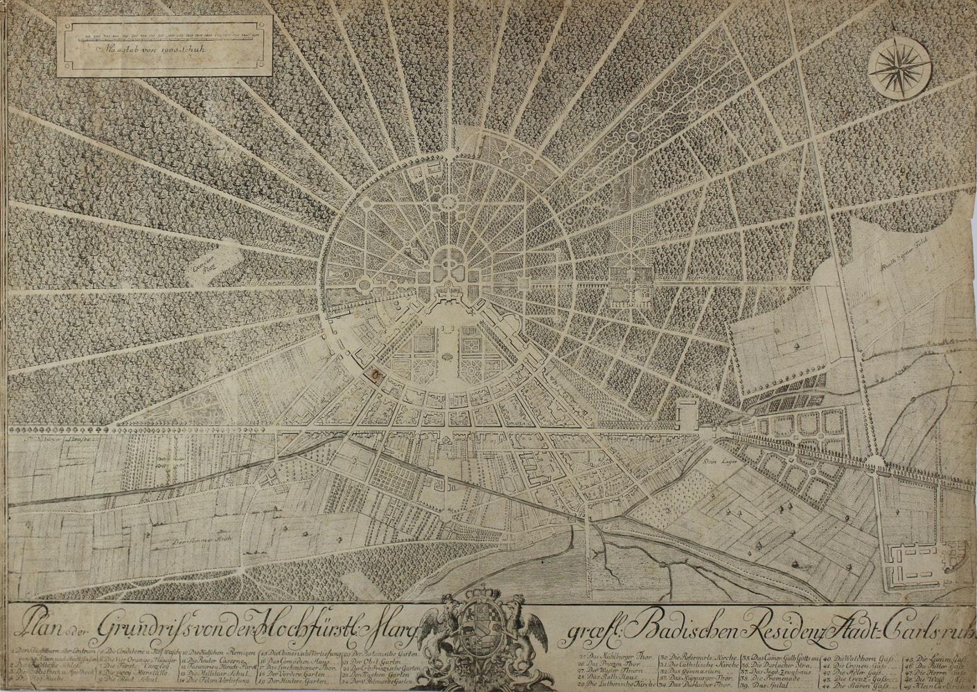 Große Abbildung Nr.1: 134-1748 Karlsruhe.: (Deutschland)