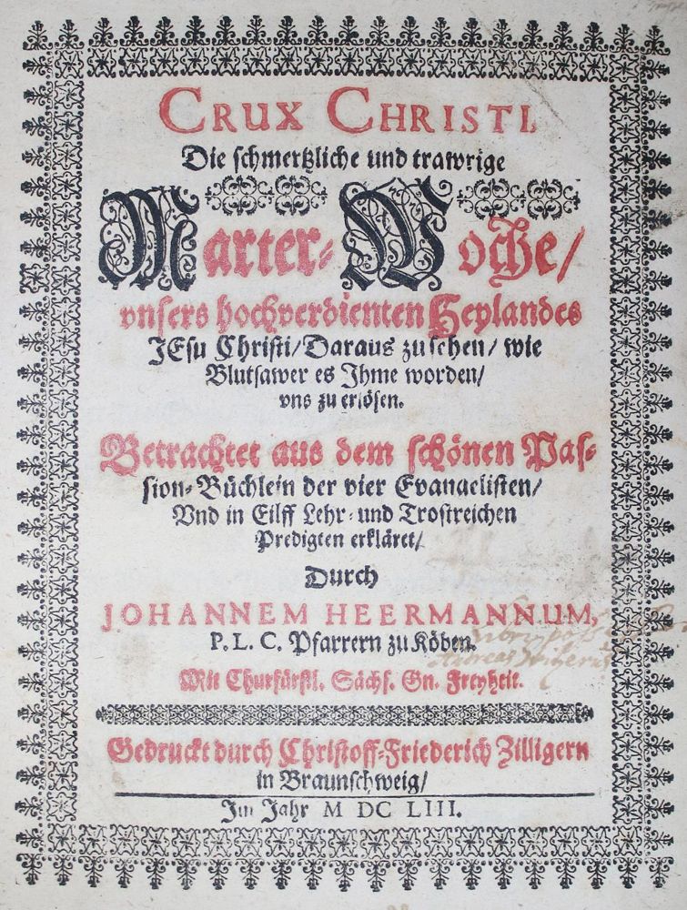 Große Abbildung Nr.1: 134-175 Heermann,J.: (Alte Drucke, Handschriften und Theologie)