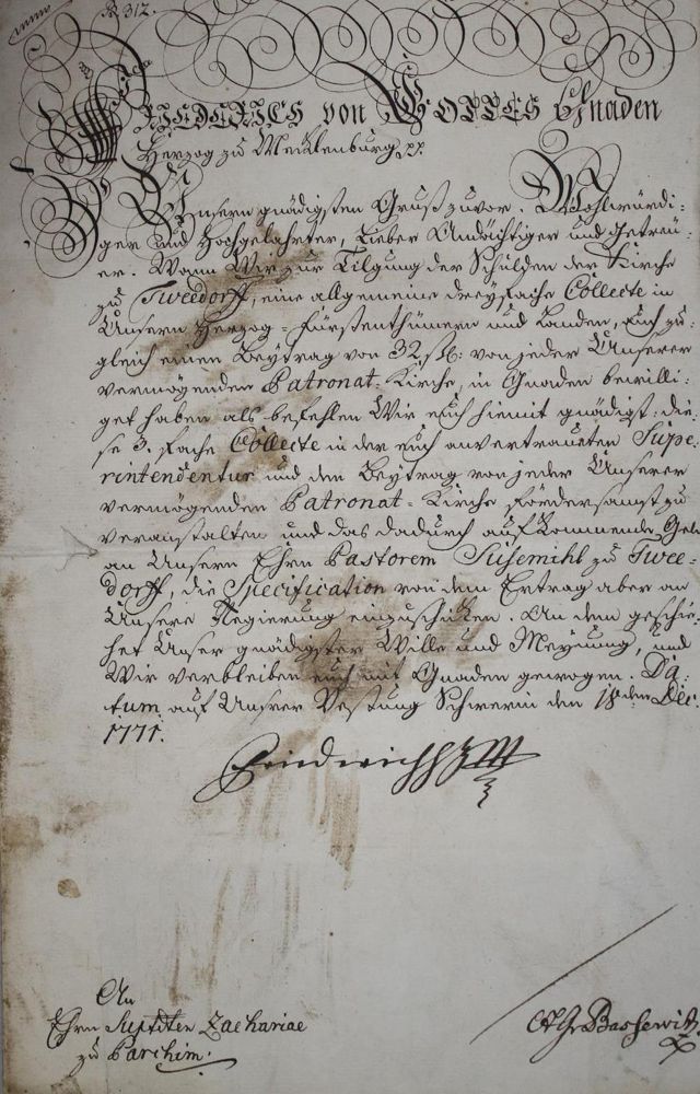 Große Abbildung Nr.1: 134-1762 Friedrich, Herzog v. Mecklenburg.: (Deutschland, Mecklenburg)