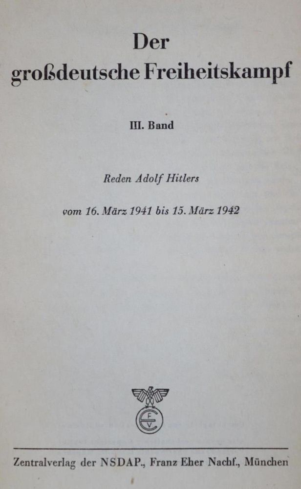Große Abbildung Nr.1: 134-1776 Bouhler,P. (Hrsg.).: (Deutschland, Nationalsozialismus)