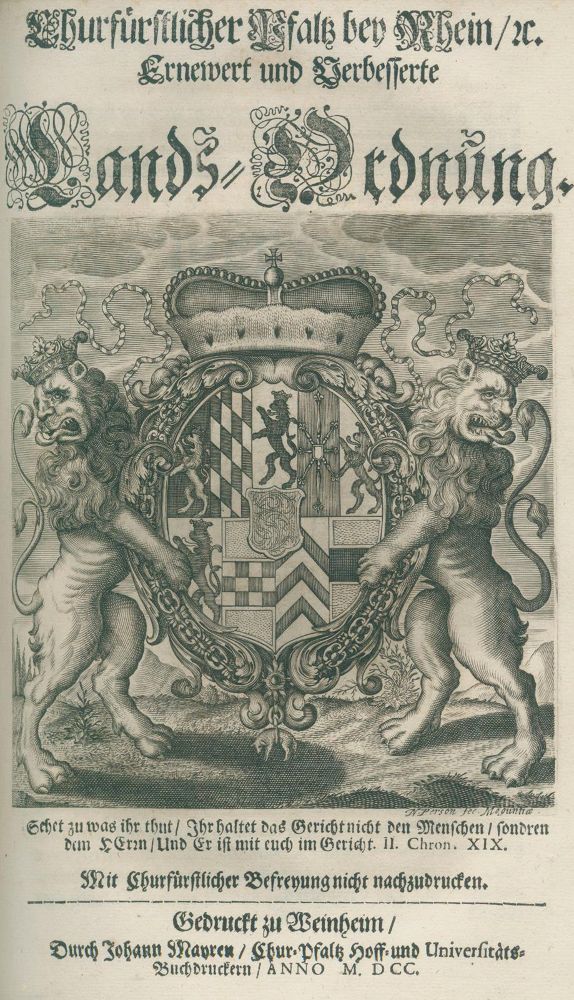 Große Abbildung Nr.1: 134-1785 Churfürstlicher Pfaltz bei Rhein,: (Deutschland, Pfalz)
