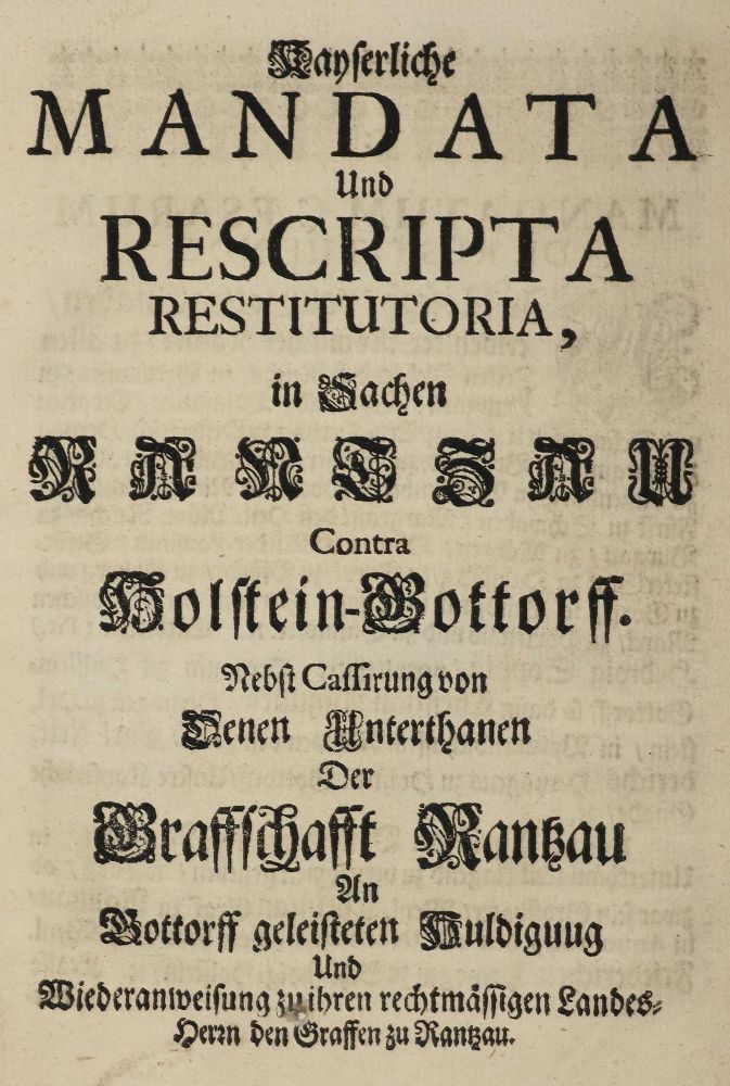 Große Abbildung Nr.1: 134-1793 Kayerliche Mandata: (Deutschland, Rantzau)