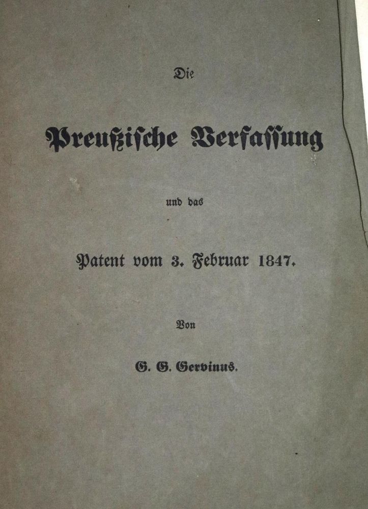 Große Abbildung Nr.1: 134-1798 Gervinus,G.G.: (Deutschland, Revolution 1848/49 - Vormärz - Politik)