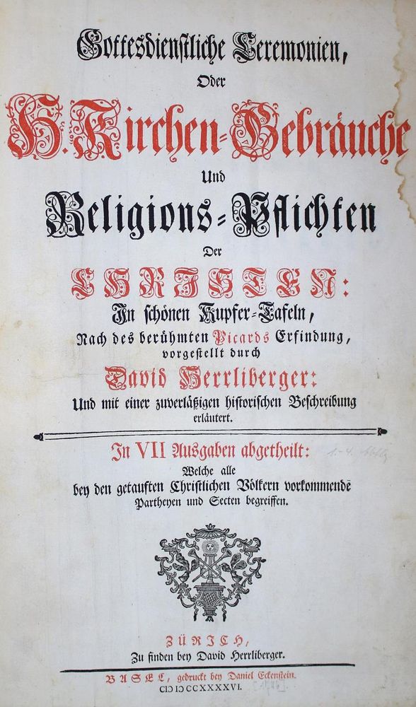 Große Abbildung Nr.1: 134-180 Herrliberger,D.: (Alte Drucke, Handschriften und Theologie)