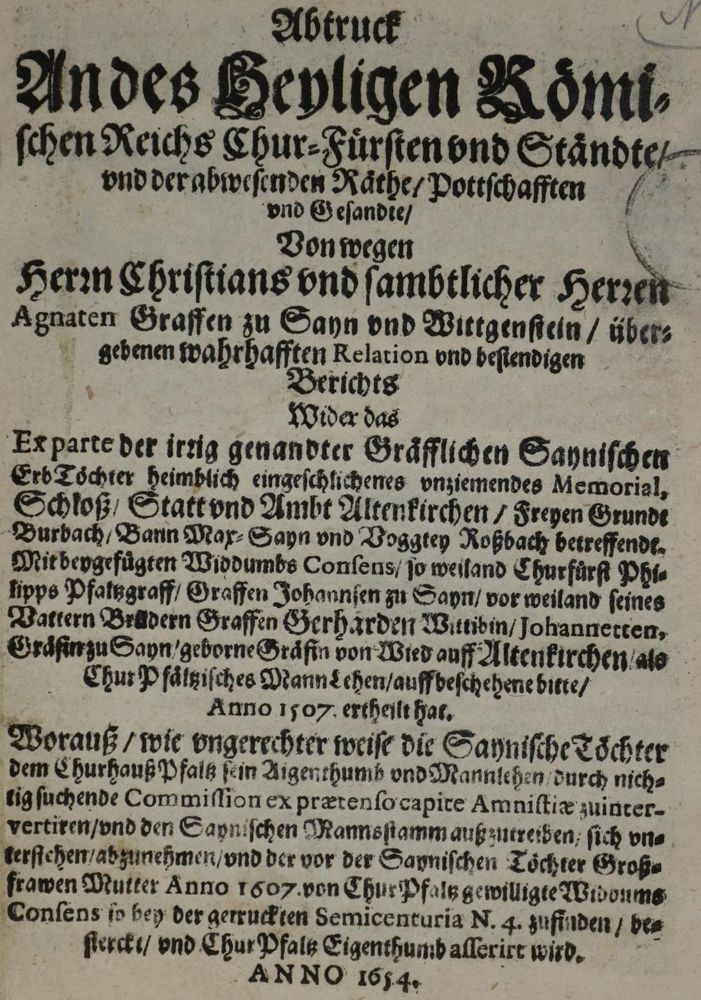 Große Abbildung Nr.1: 134-1811 Sayn-Wittgenstein.: (Deutschland)