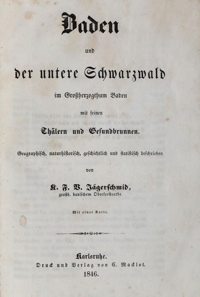 Große Abbildung Nr.1: 134-1818 Jägerschmid, K. F. B.: (Deutschland, Schwarzwald)