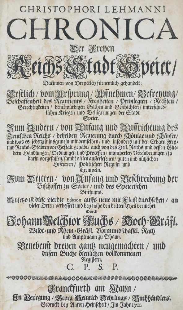 Große Abbildung Nr.1: 134-1821 Lehmann,C.: (Deutschland, Speyer)