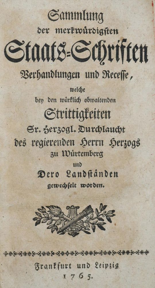 Große Abbildung Nr.1: 134-1822 Sammlung: (Deutschland, Staatsschriften)