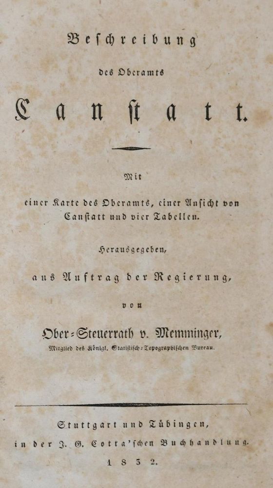 Große Abbildung Nr.2: 134-1824 Memminger,(J.D.G.).: (Deutschland, Stuttgart)