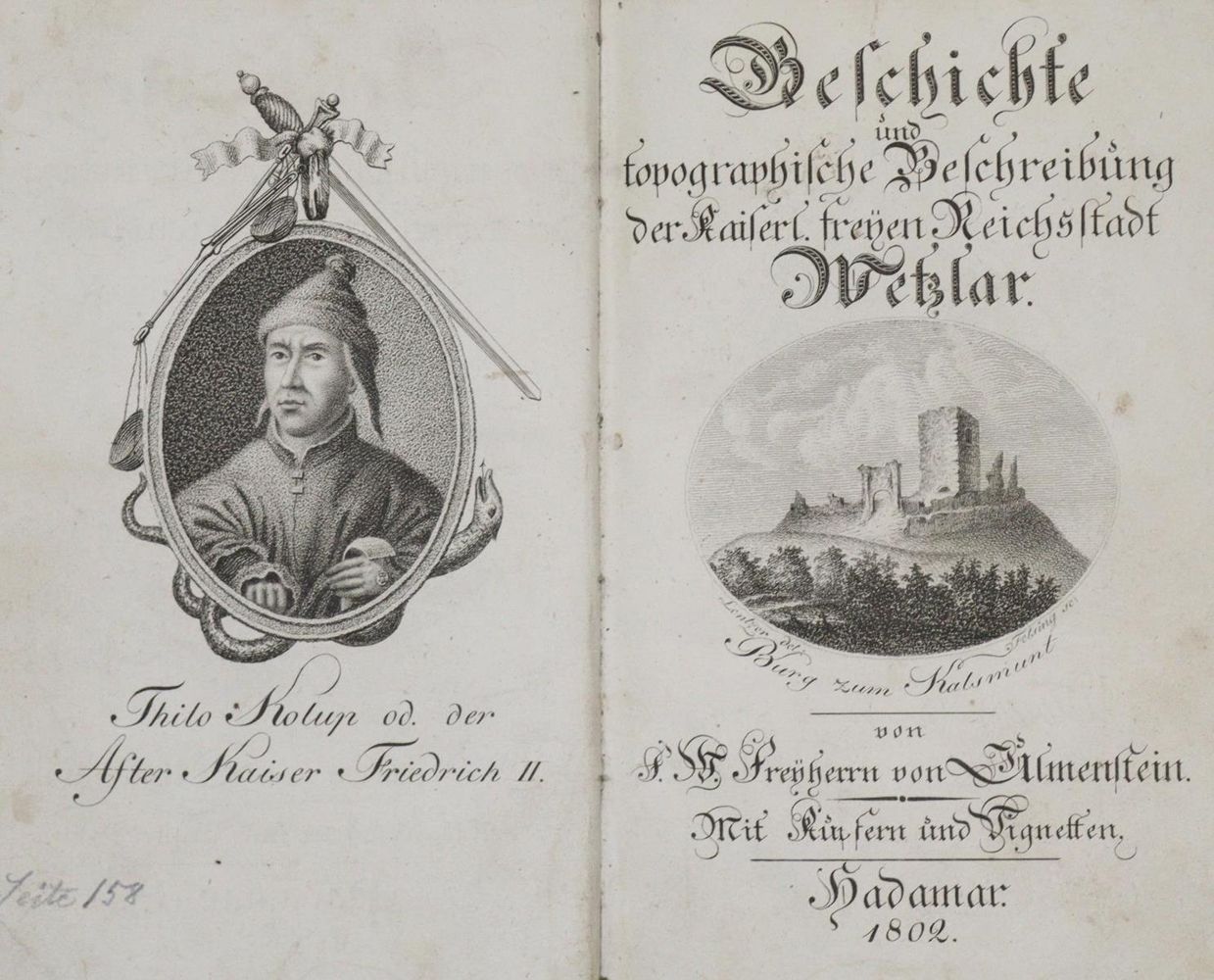 Große Abbildung Nr.1: 134-1834 Ulmenstein,F.W.v.: (Deutschland, Wetzlar)