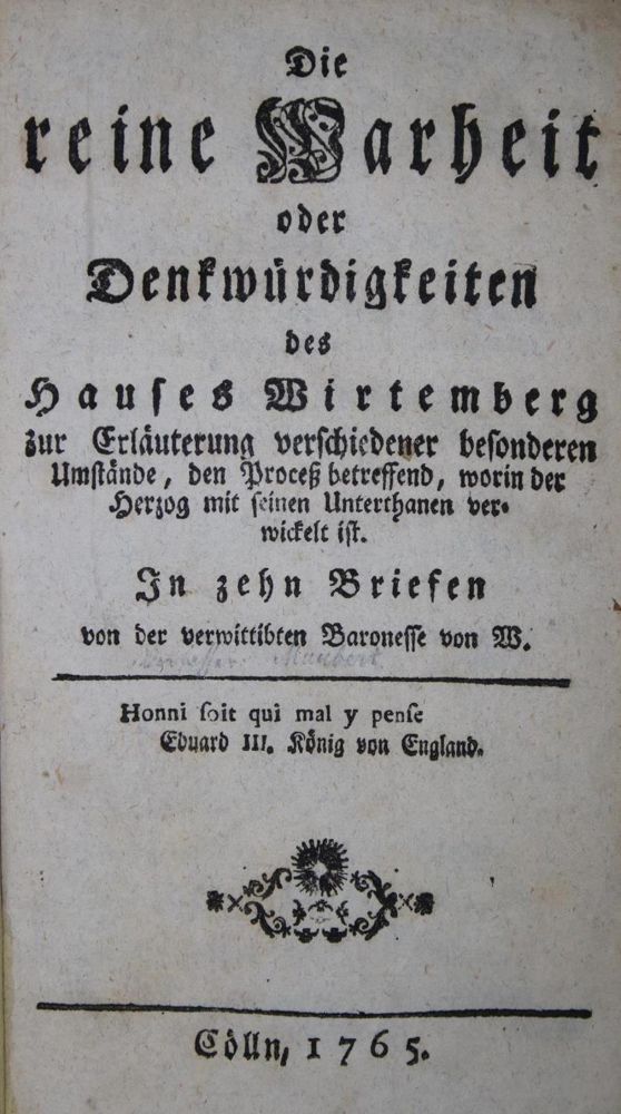 Große Abbildung Nr.1: 134-1839 (Maubert de Gouvest,J.H.).: (Deutschland, Württemberg)