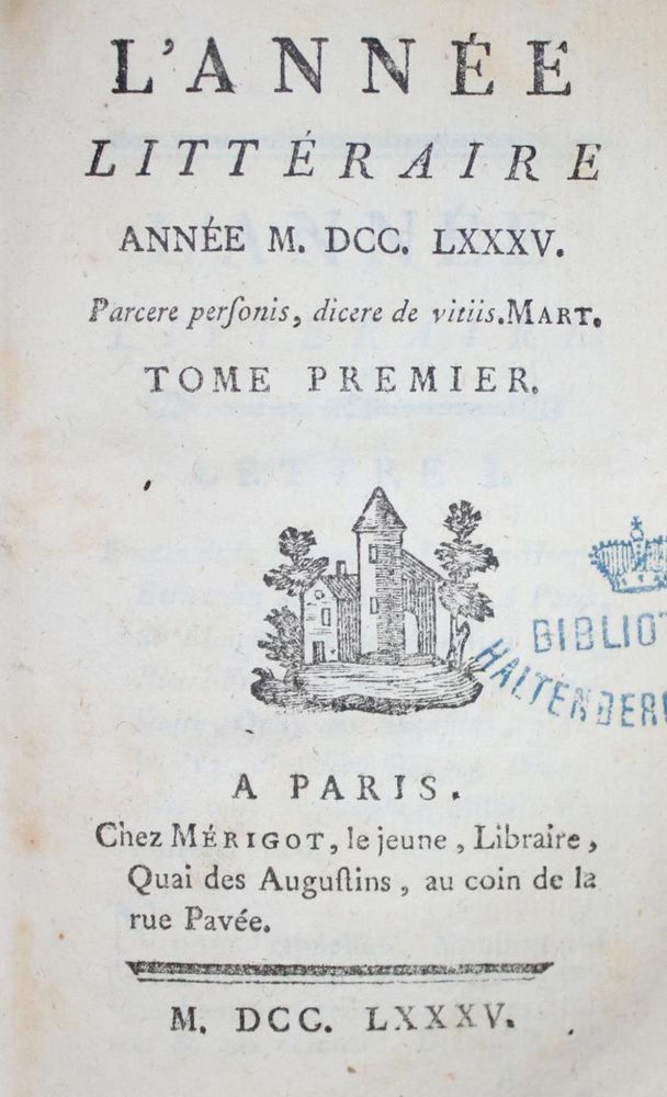 Große Abbildung Nr.1: 134-1856 Freron,(E.C. Hrsg.).: (Frankreich)