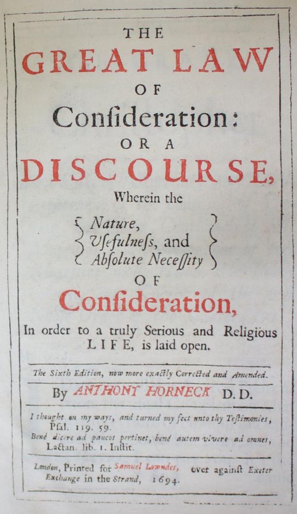 Große Abbildung Nr.1: 134-186 Horneck,A.: (Alte Drucke, Handschriften und Theologie)