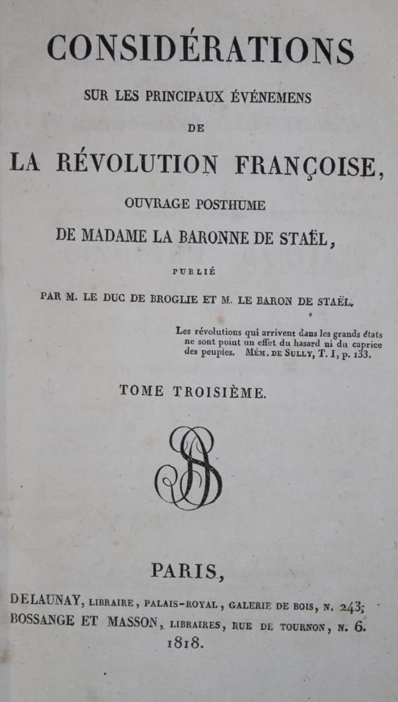 Große Abbildung Nr.1: 134-1874 Stael-Holstein,A.L.G.de.: (Frankreich)