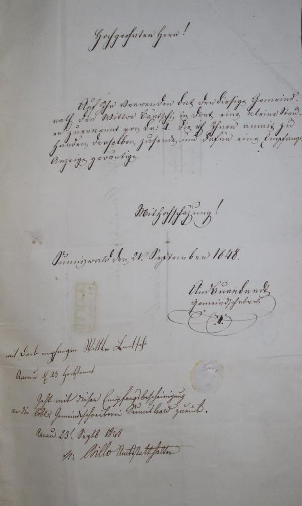 Große Abbildung Nr.1: 134-1922 Sumiswald.: (Schweiz, Handschriften)