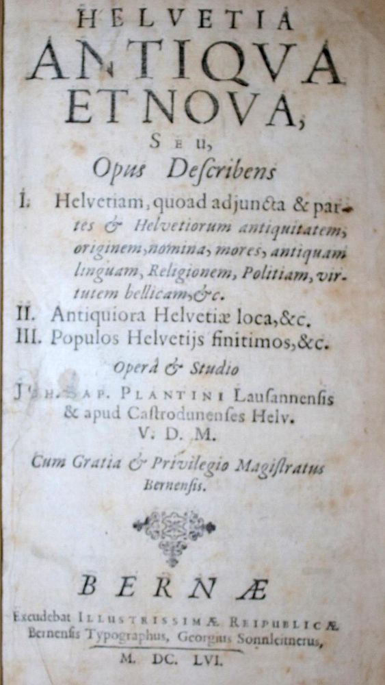 Große Abbildung Nr.1: 134-1931 Plantin,J.B.: (Schweiz)