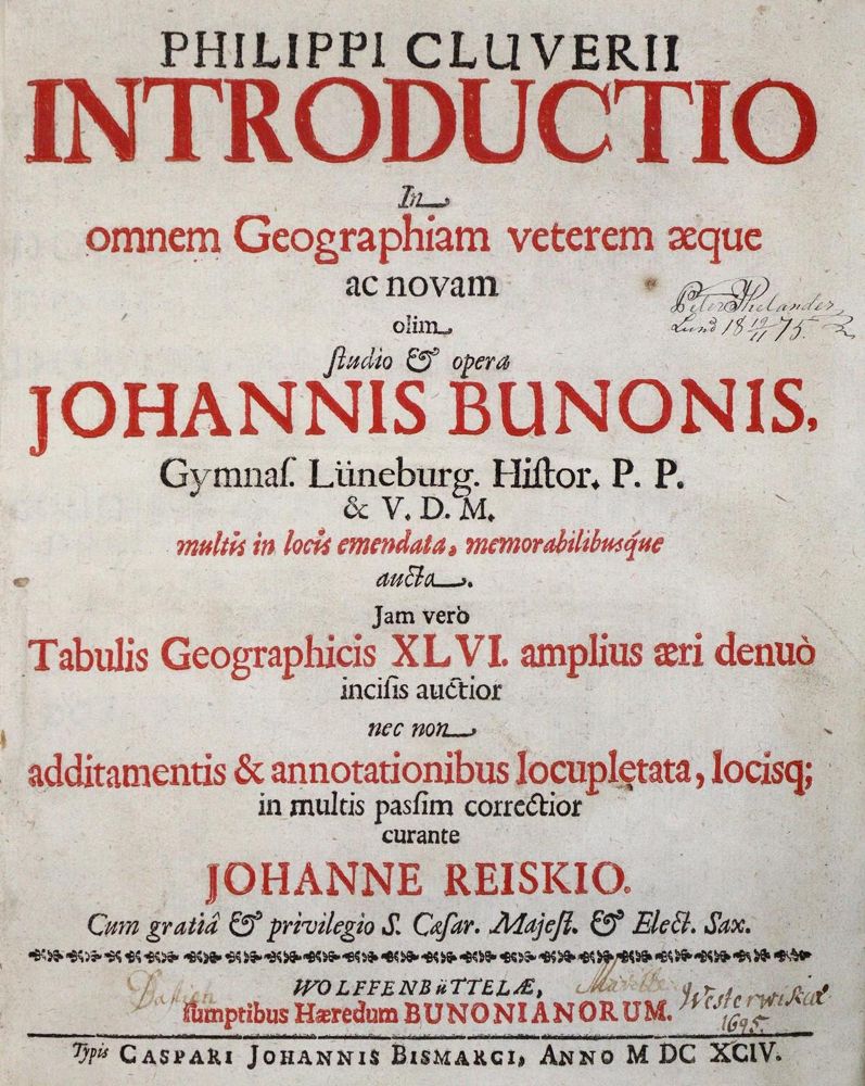 Große Abbildung Nr.2: 134-1947 Clüver,P.: (Verschiedene Länder - Geschichte, Atlanten)
