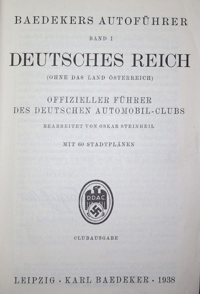 Große Abbildung Nr.2: 134-1956 Autoführer.: (Verschiedene Länder - Geschichte, Baedeker)