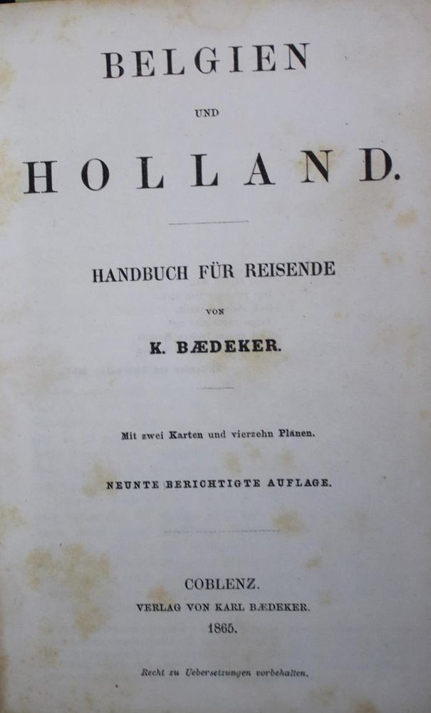 Große Abbildung Nr.2: 134-1957 Benelux.: (Verschiedene Länder - Geschichte, Baedeker)