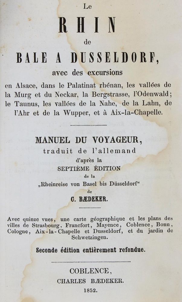 Große Abbildung Nr.1: 134-1970 Rhin, Le.: (Verschiedene Länder - Geschichte, Baedeker)
