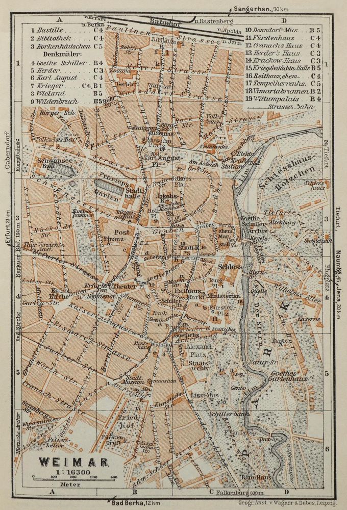Große Abbildung Nr.2: 134-1978 Weimar und Jena. Rudolstadt. Ilmenau.: (Verschiedene Länder - Geschichte, Baedeker)