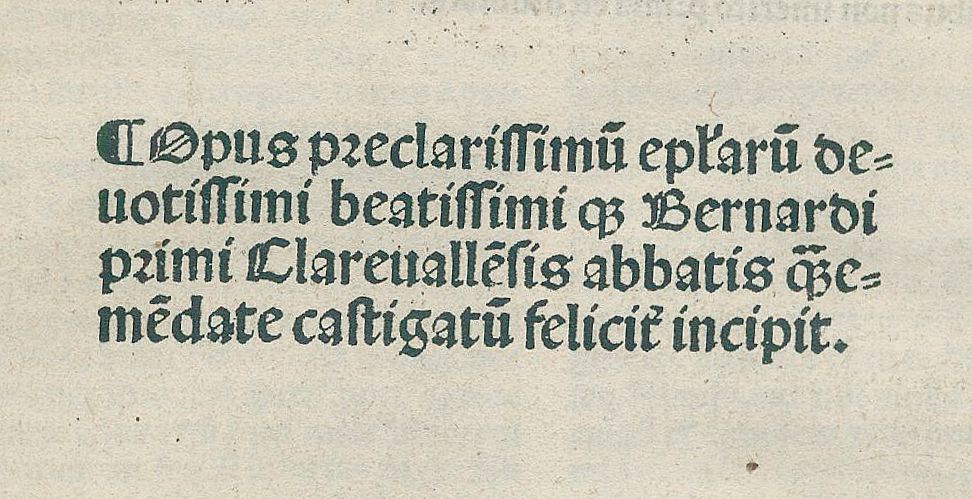 Große Abbildung Nr.1: 134-198 Bernardus Claravallensis.: (Inkunabeln)