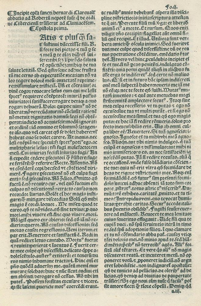 Große Abbildung Nr.2: 134-198 Bernardus Claravallensis.: (Inkunabeln)
