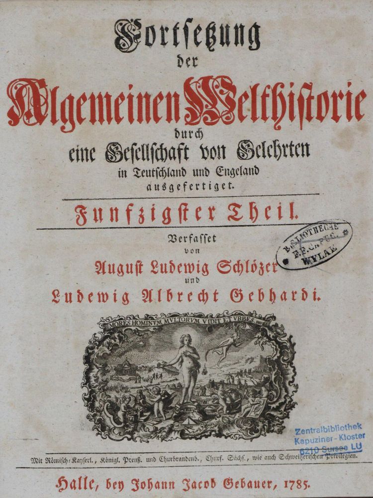 Große Abbildung Nr.1: 134-1982 Schlözer,A.L. u. L.A.Gebhardi.: (Verschiedene Länder - Geschichte, Baltikum)