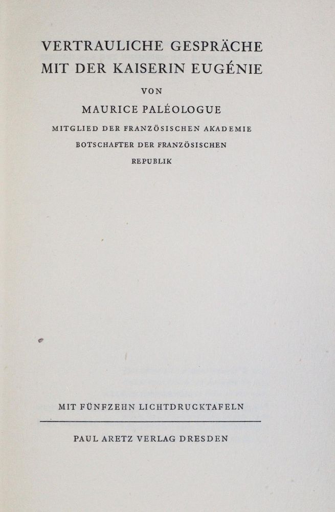 Große Abbildung Nr.2: 134-1998 Paleologue,M.: (Verschiedene Länder - Geschichte, Eugenie, Prinzessin)