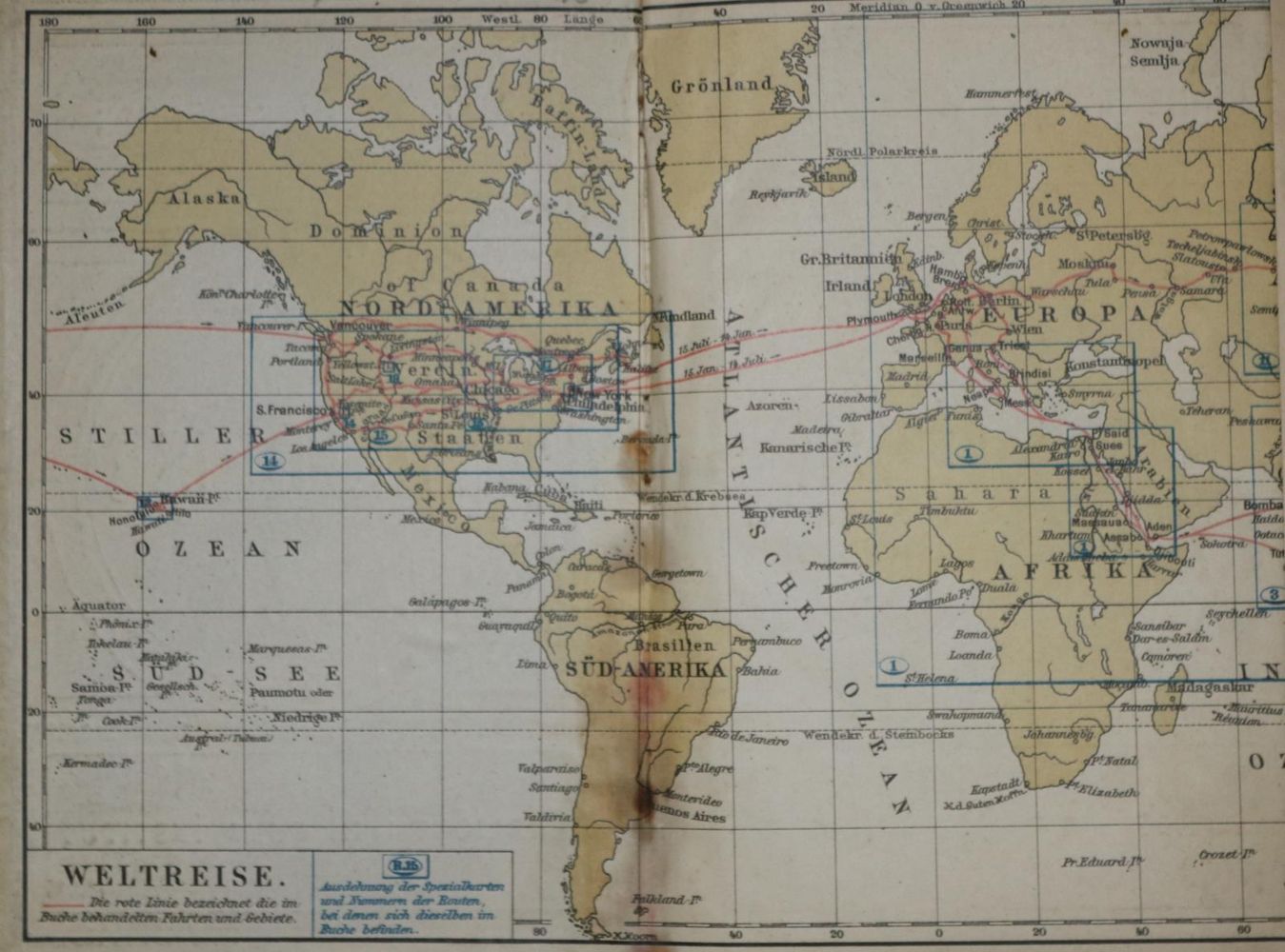 Große Abbildung Nr.2: 134-2033 Weltreise.: (Verschiedene Länder - Geschichte, Meyers Reisebücher)