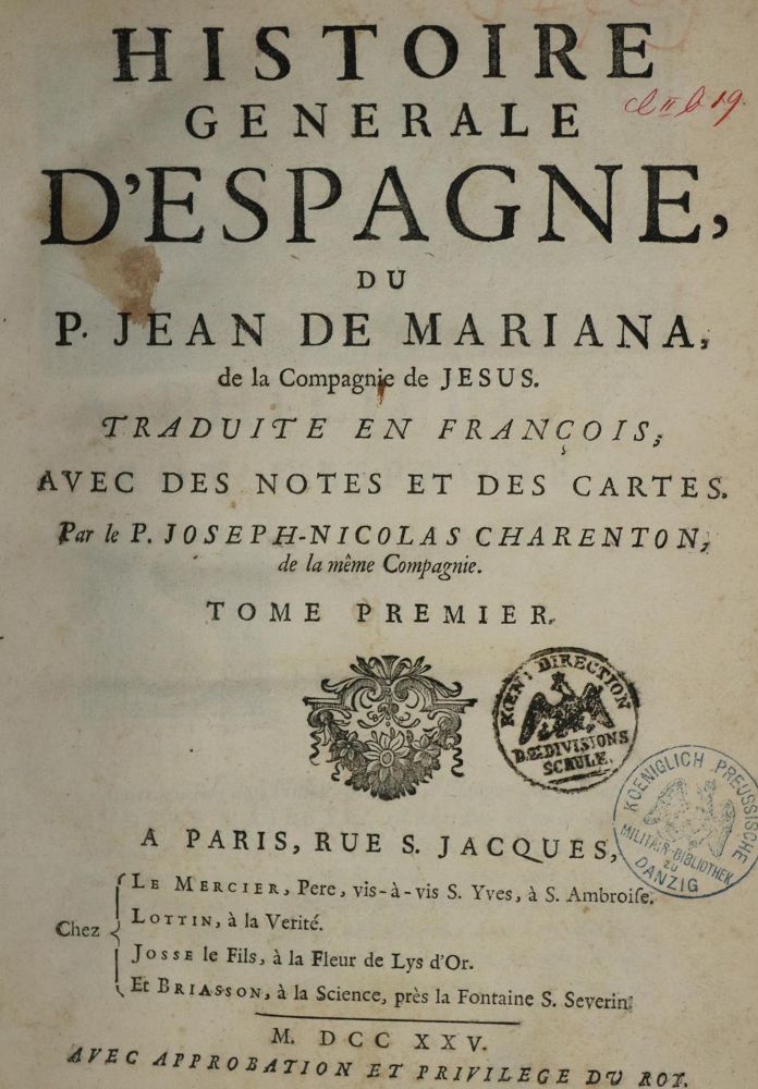 Große Abbildung Nr.1: 134-2068 Mariana,J.de.: (Verschiedene Länder - Geschichte, Spanien)